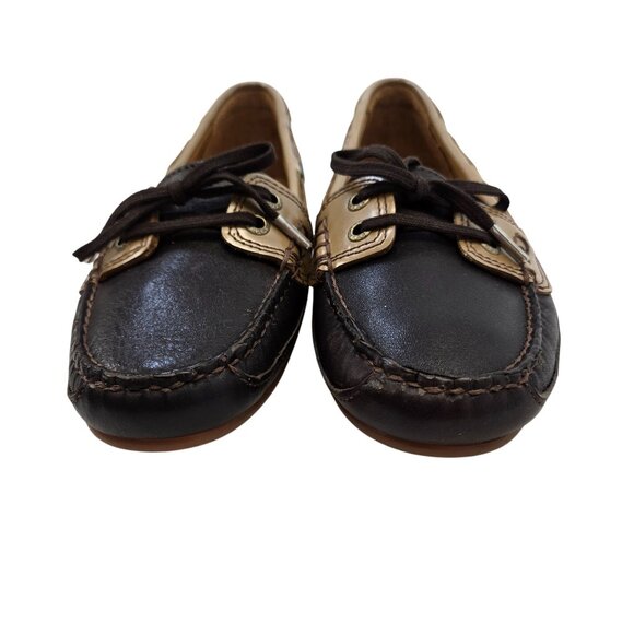 Sebago Dockside Leather Two-Tone Lace up Loafers Size 8 - Picture 5 of 8